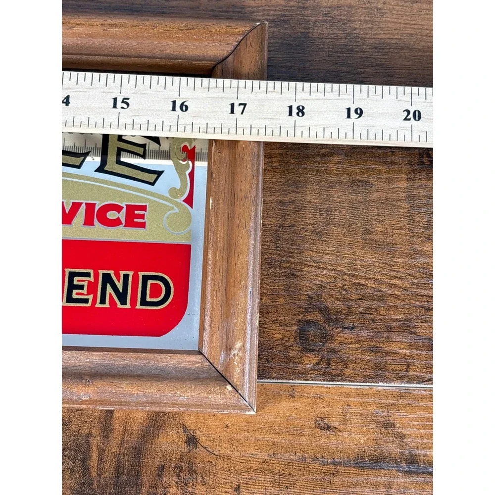 Vintage‎ Insurance The Widows Friend Advertising Mirror Wood Frame Bill Scanlon